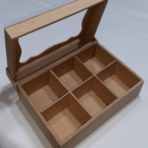 CAJA DE TÉ CON 6 DIVISIONES