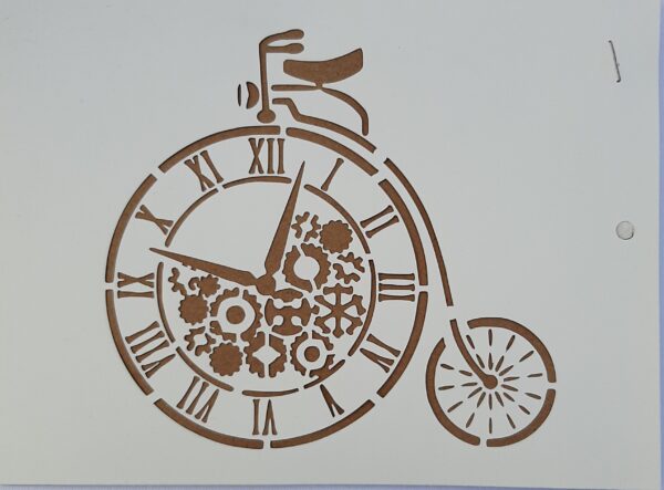 STENCIL BICICLETA RELOJ