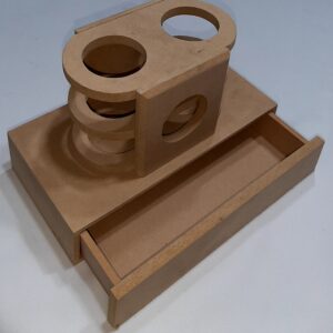 PORTA LÁPIZ CON RELOJ Y CAJONERA
