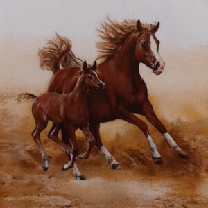 MARE WITH FOAL - YEGUA CON POTRO