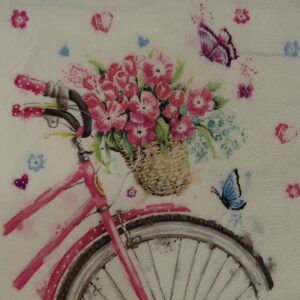 PINK BICYCLE WITH BASKET - BICICLETA ROSA CON CESTA