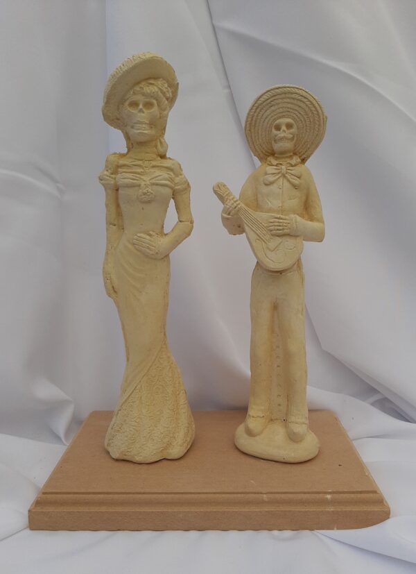 JUEGO DE CATRINAS CON BASE DE MDF