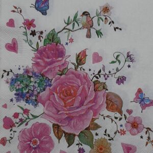 DRAWN ROSSES WITH BUTTERFILES - ROSAS DIBUJADAS CON MARIPOSAS