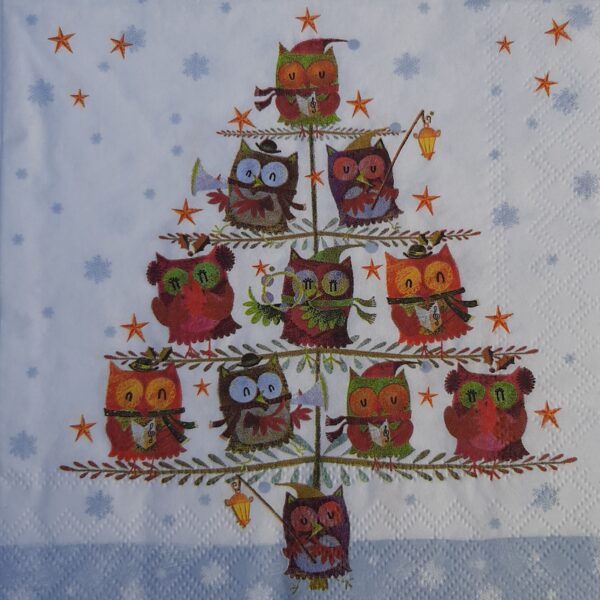 CHRISTMAS TREE WITH OWLS - ÁRBOL DE NAVIDAD CON LECHUZAS